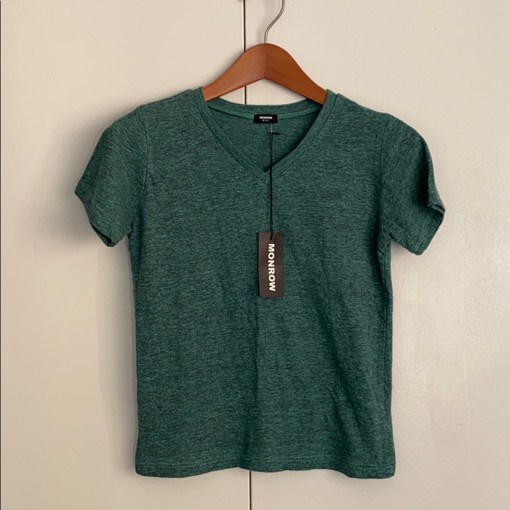 Monrow mini v neck tee
